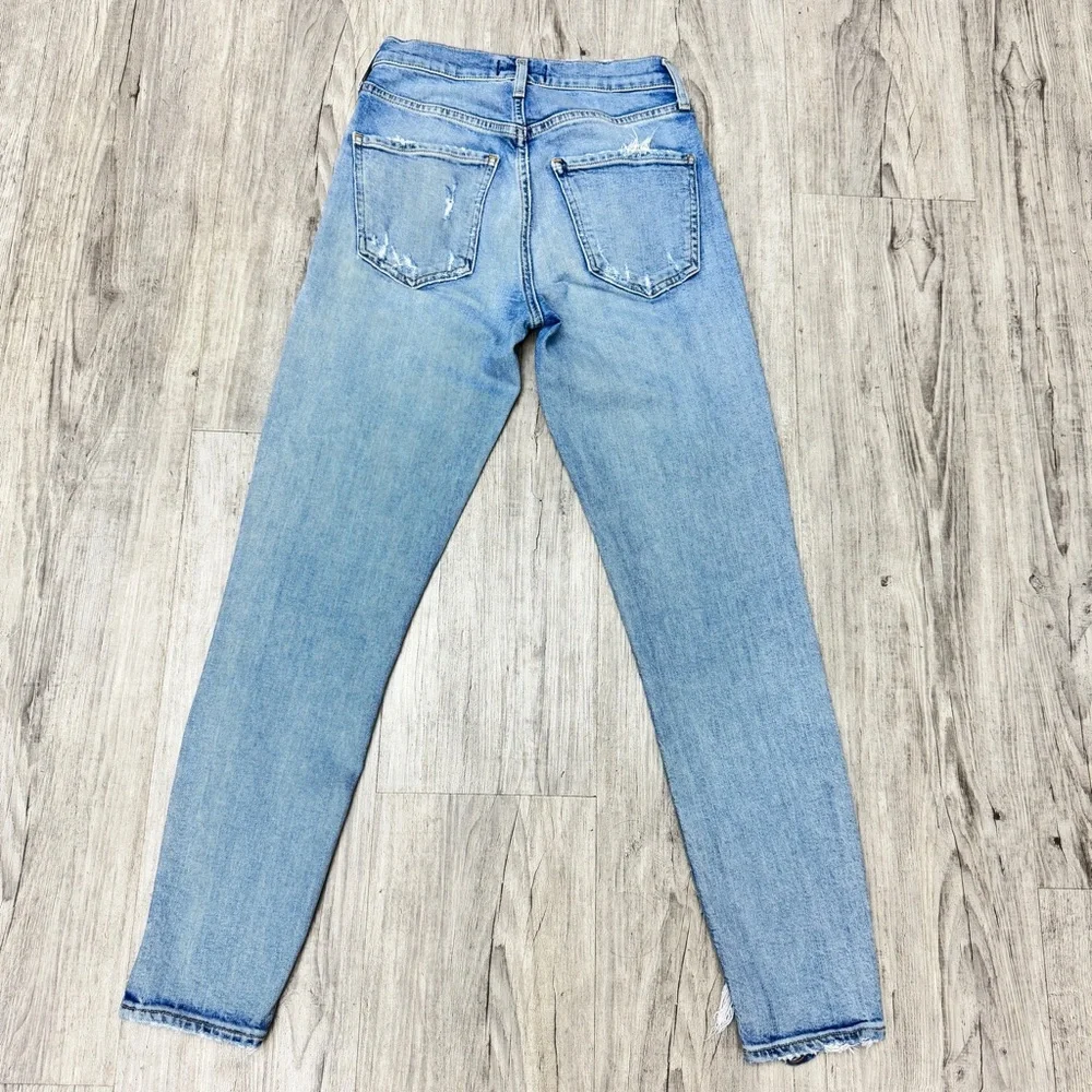 Agolde Blue Cropped Slim Fit Jeans